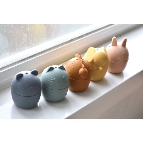 Silikonowe otwierane zabawki do kąpieli - zestaw 5 sztuk - Play&Store