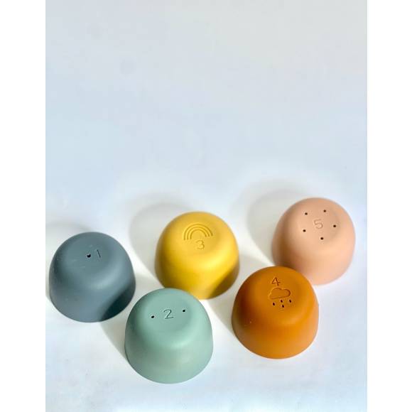 Silikonowe otwierane zabawki do kąpieli - zestaw 5 sztuk - Play&Store