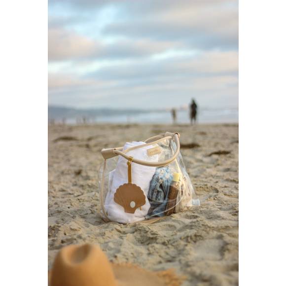 Play&Store - torba plażowa przezroczysta z siateczkowym dnem