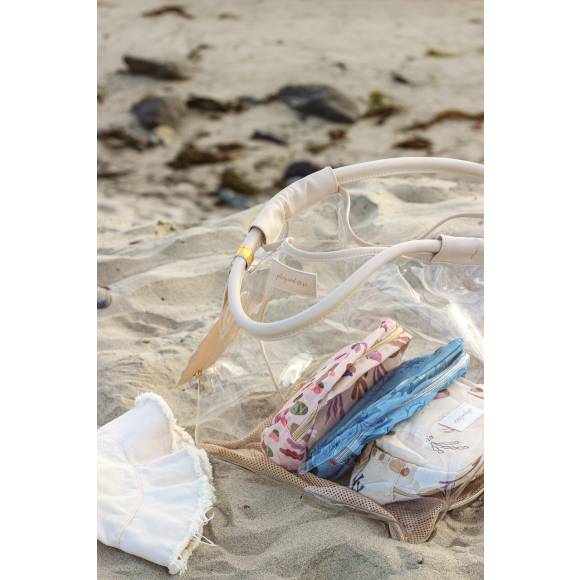 Play&Store - torba plażowa przezroczysta z siateczkowym dnem
