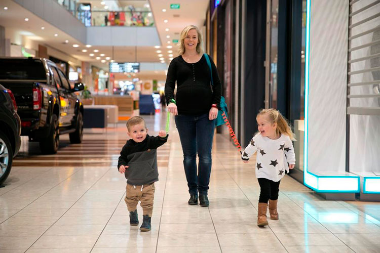 Linka bezpieczeństwa w centrum handlowym