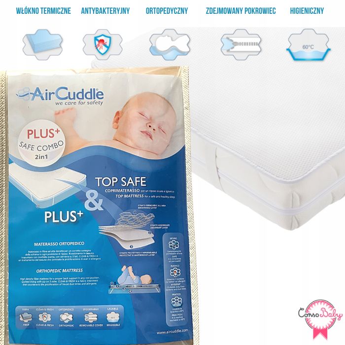 Oddychający ochraniacz na materac 120x60