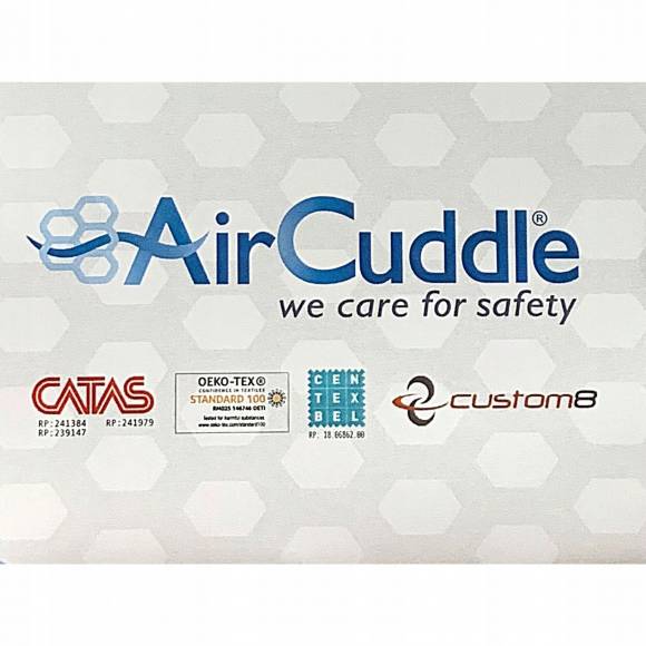 Materac dla dzieci do łóżeczka 120x60 - Zestaw PLUS TOP SAFE z matą antypotową 2w1 - AirCuddle