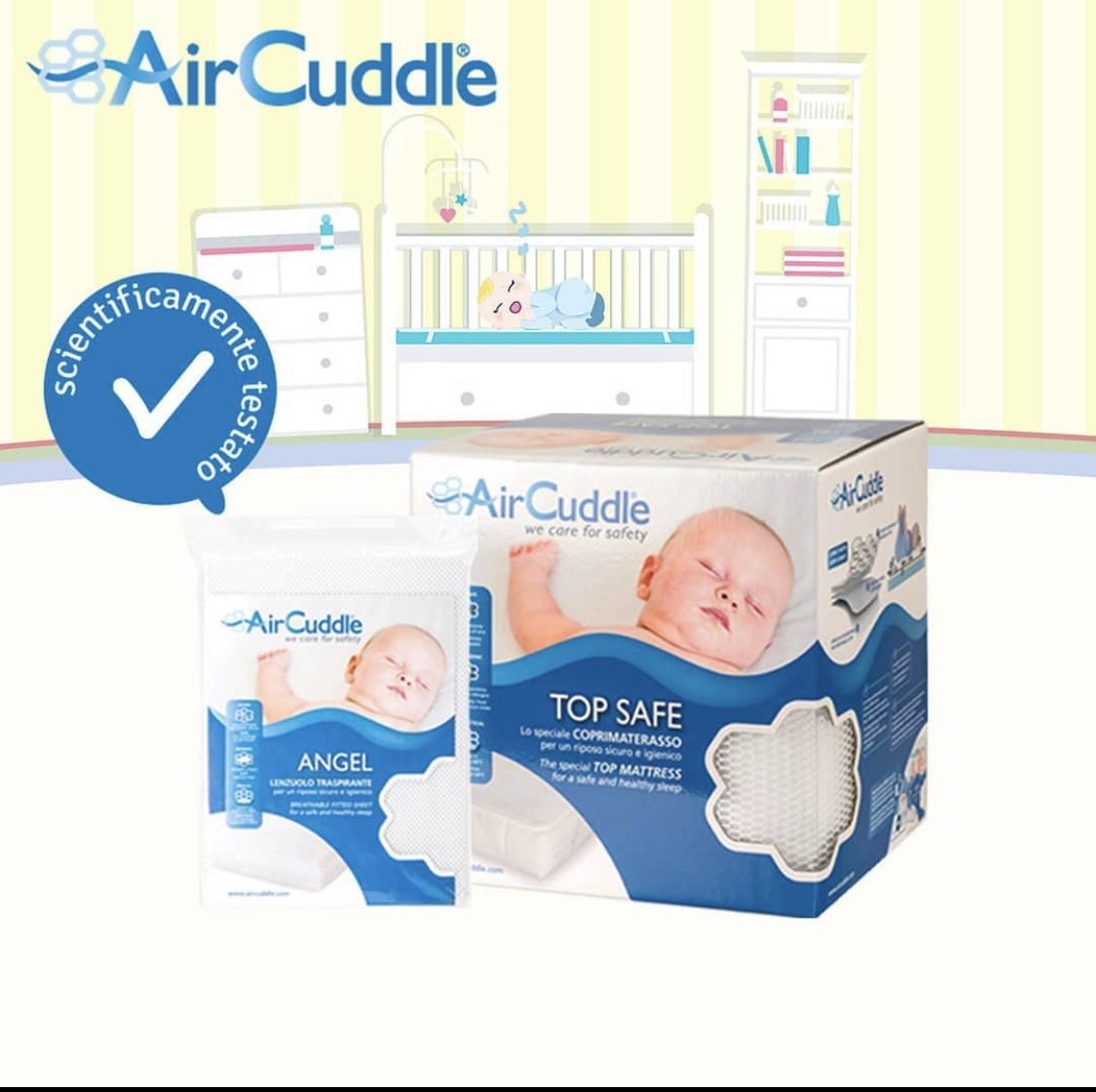 AirCuddle oddychająca mata antypotowa i prześcieradło dla dzieci