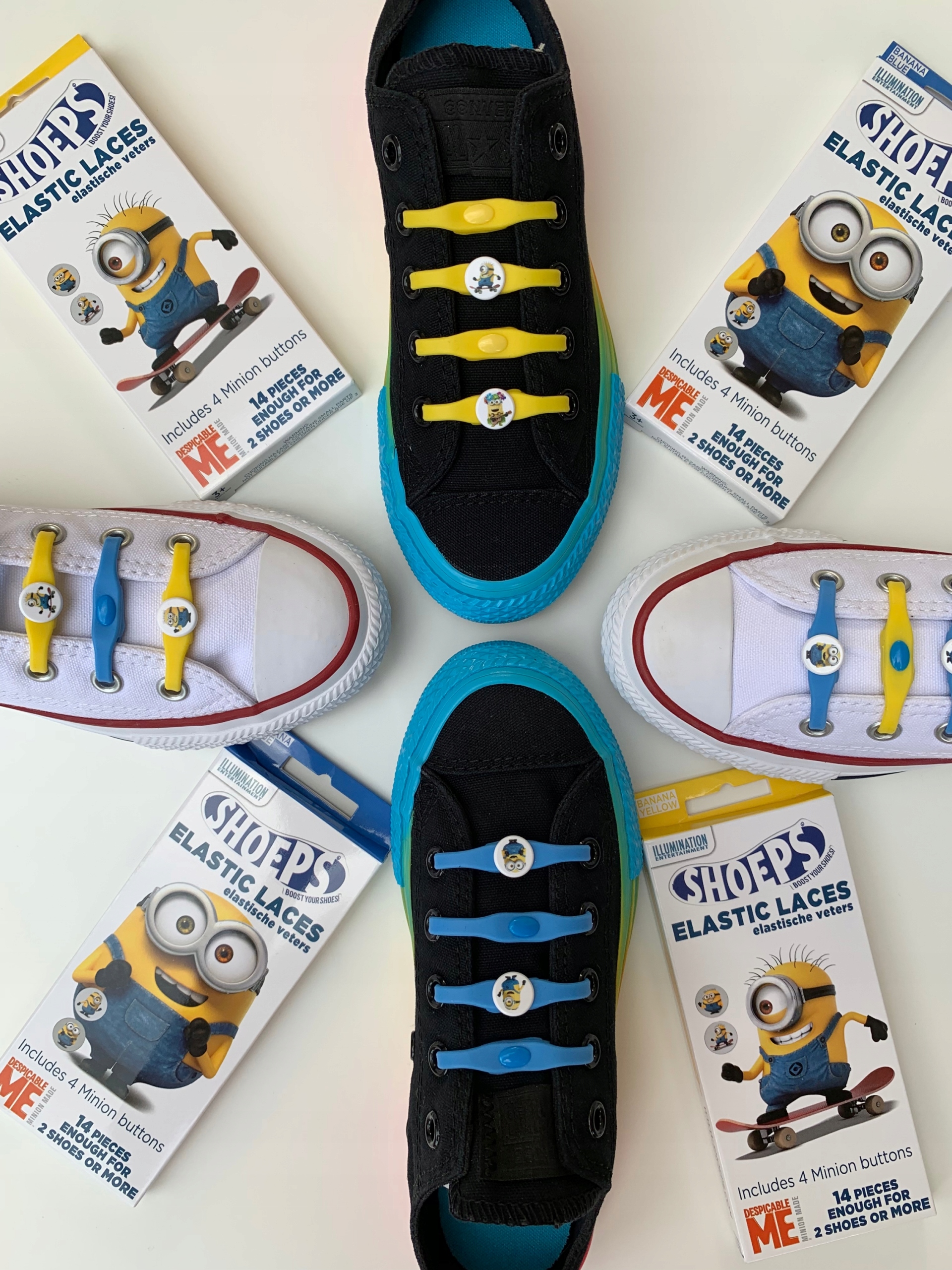 sznurówki Shoeps z minionkami