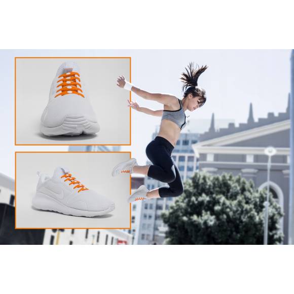 Sznurówki silikonowe bez wiązania - Srebrne SHOEPS