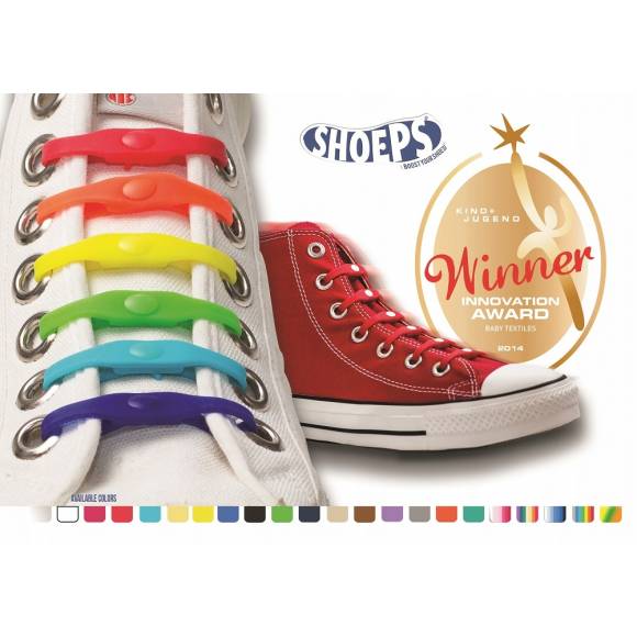 Sznurówki silikonowe bez wiązania - Niebieski Morski SHOEPS