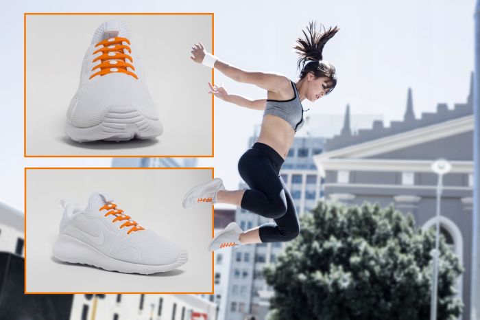 Silikonowe Sznurówki Shoeps Dutch Orange - Pomarańczowe