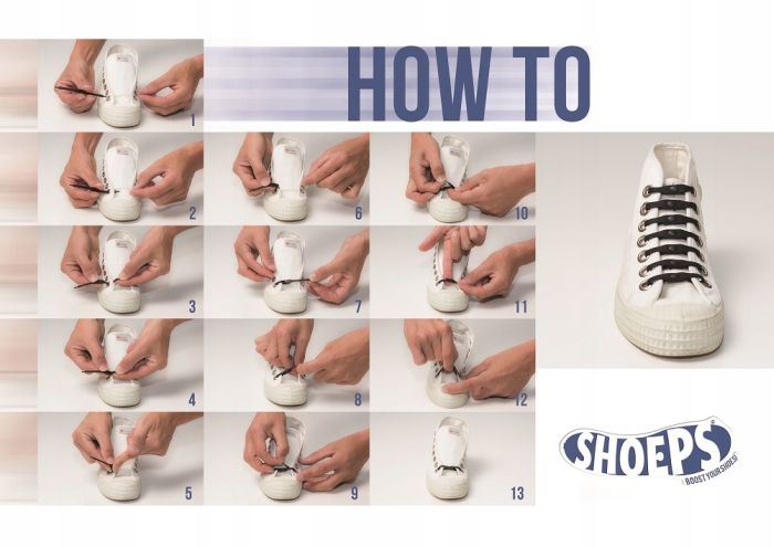 sposób wiązania sznurówek Shoeps
