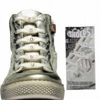 Sznurówki silikonowe bez wiązania - Białe GLAMOUR